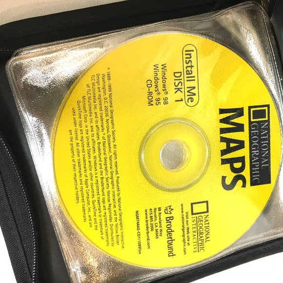 National Geographic 95/98 CD-ROM Maps & Case VTG - Picture 5 of 6